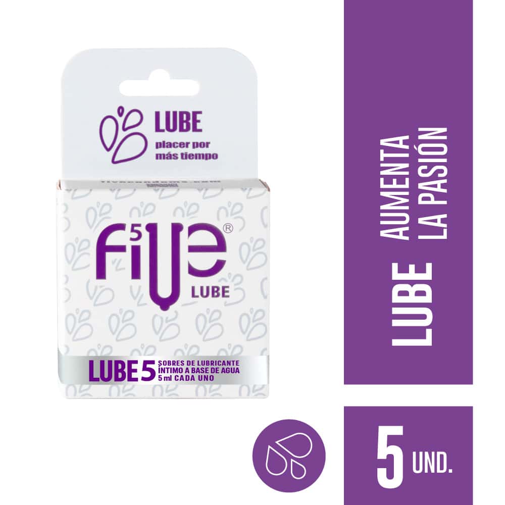 5 Sachets de lubricante Five3