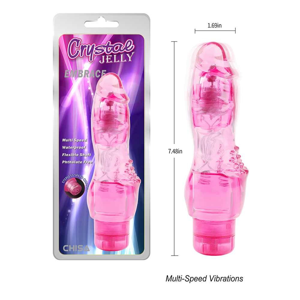 Vibrador Jelly Embrace rosado 17 cm2