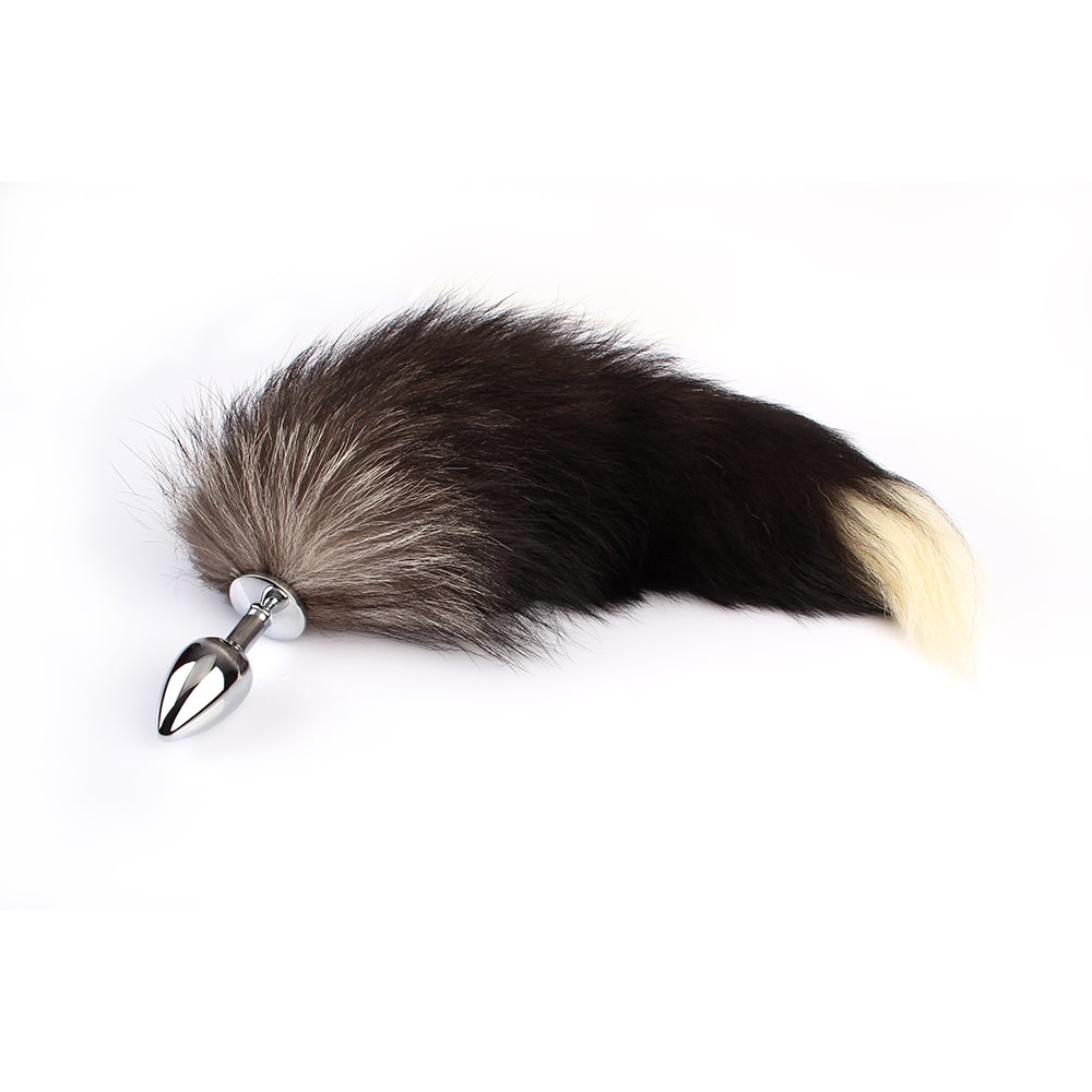 Cola de zorro anal con plug de acero 47 cm1
