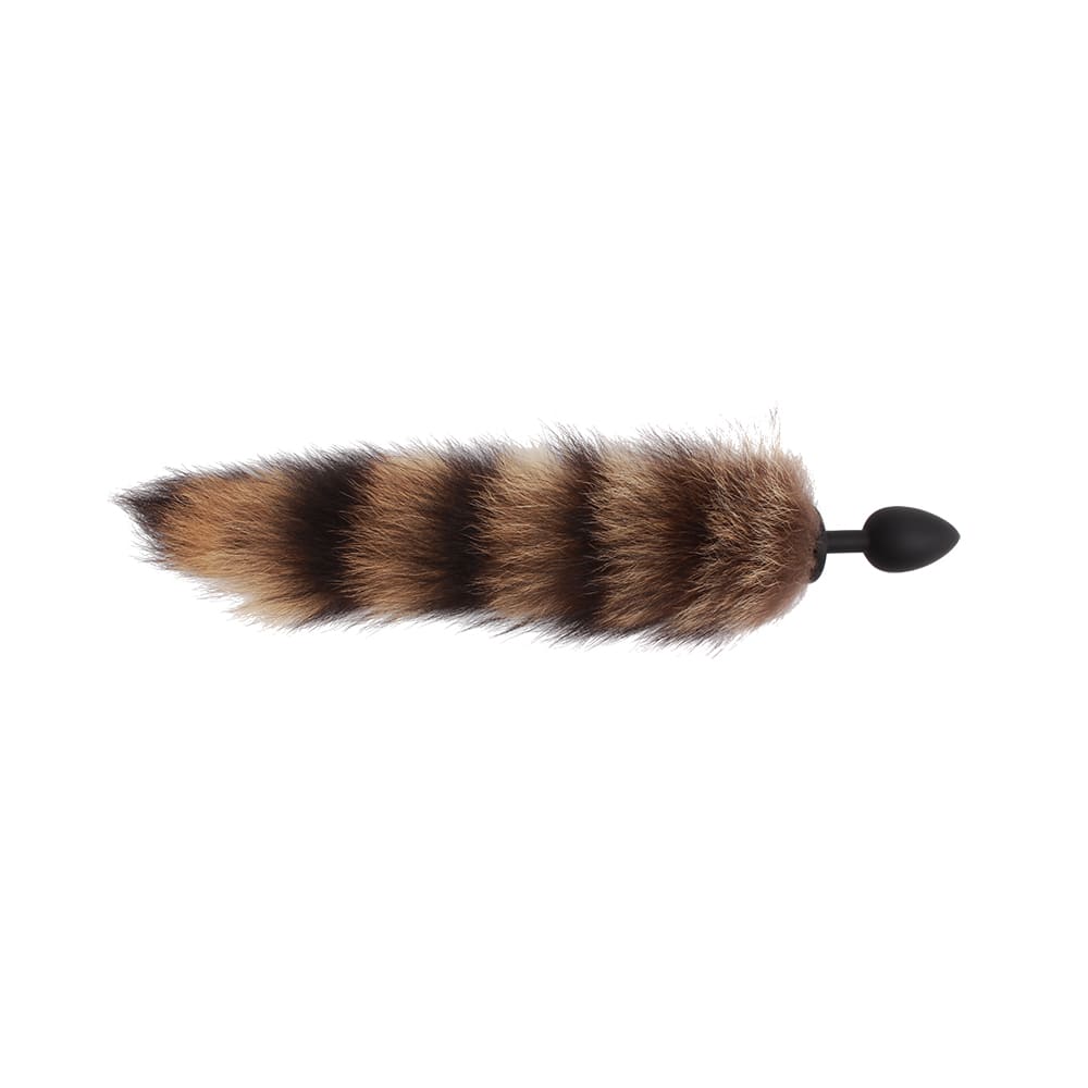 Cola de zorro anal con plug de silicona 34 cm2