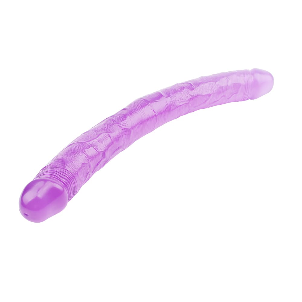 Dildo doble lésbico morado 46 cm3
