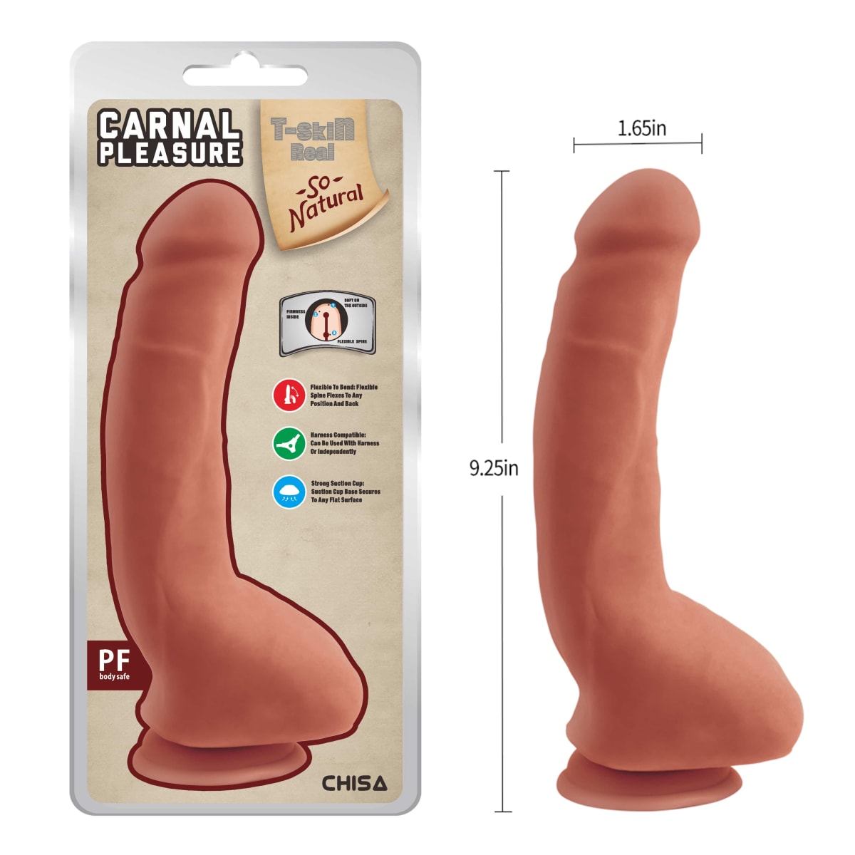 Dildo realista Carnal Pleasure latin 18cm4