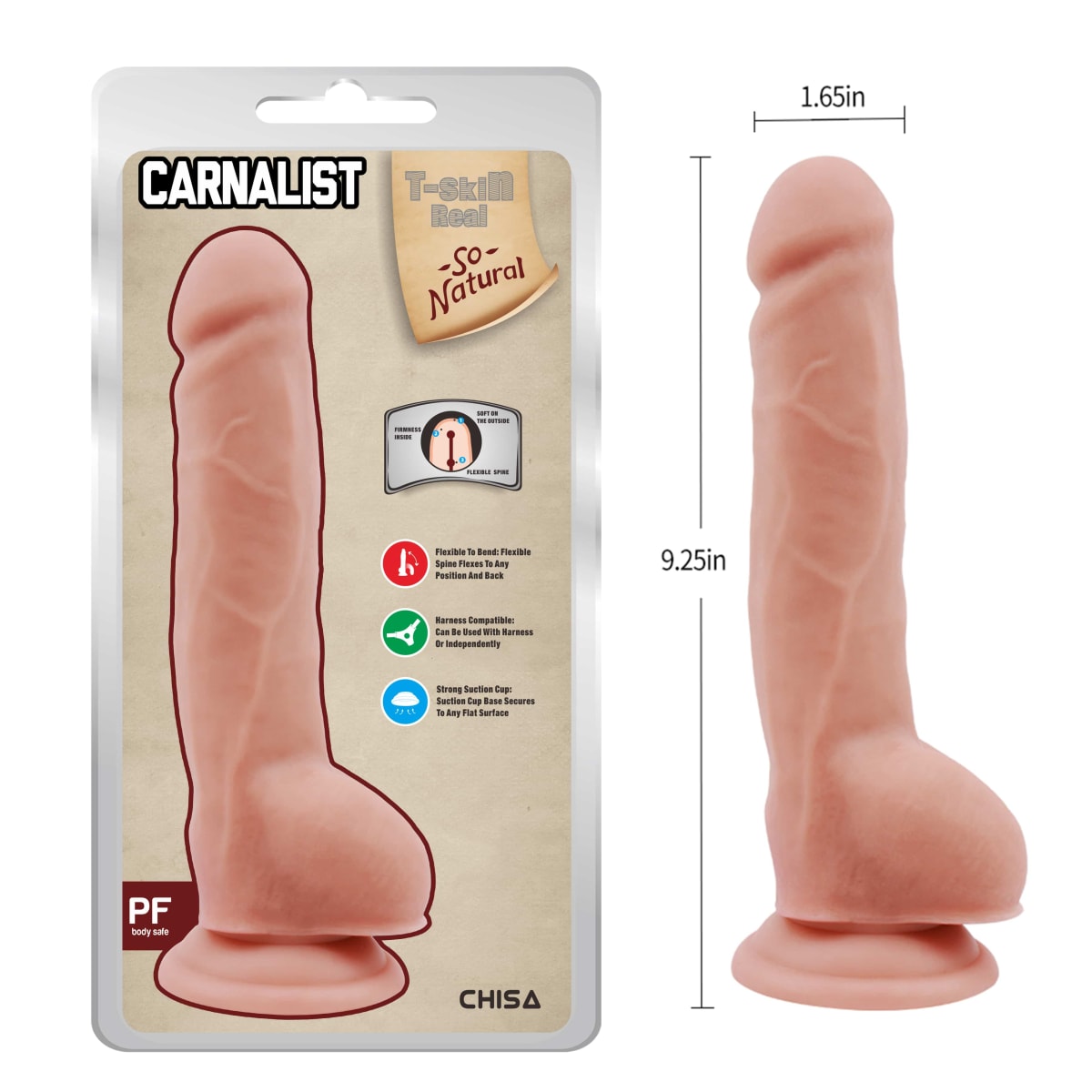 Dildo realista Carnalist carne 17cm4