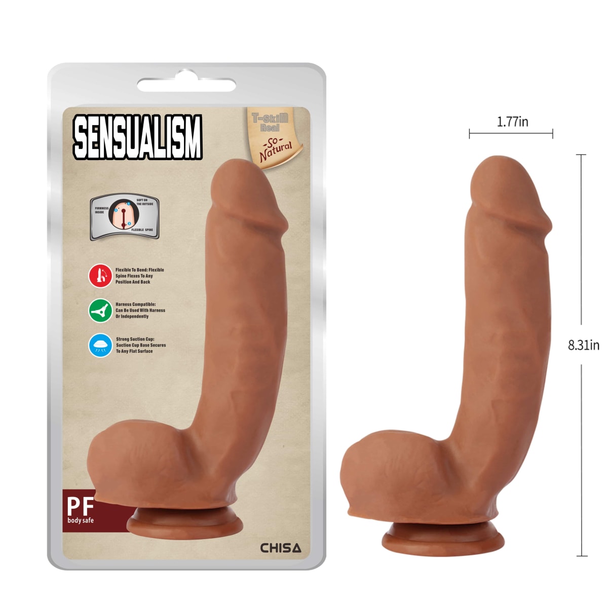 Dildo realista Sensualism latin 16 cm2