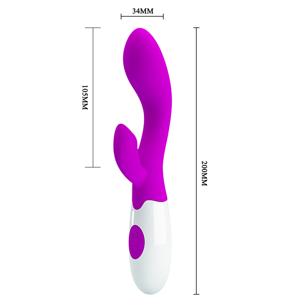 Vibrador Rabbit Brighty Morado3