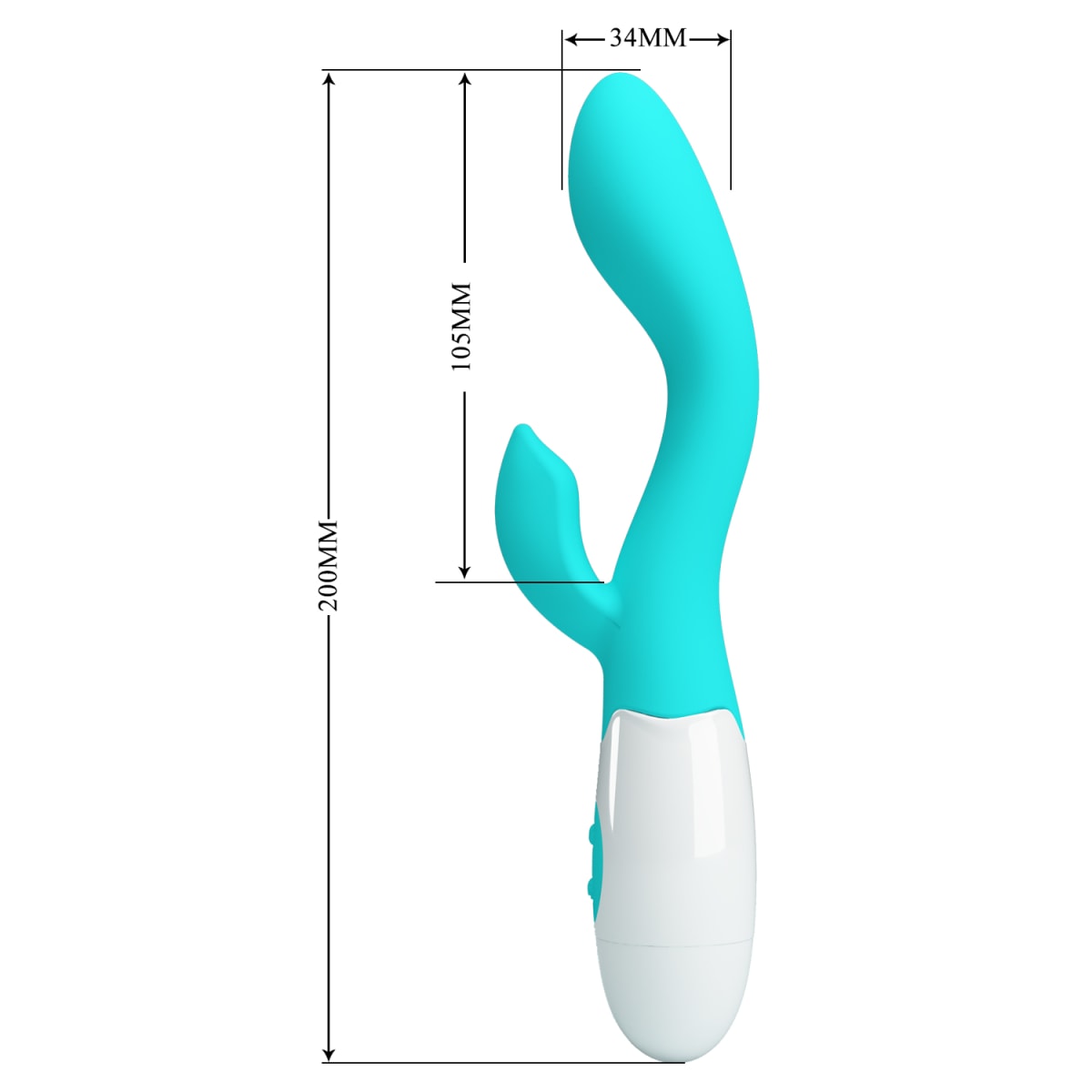 Vibrador Rabbit Brighty Cyan3
