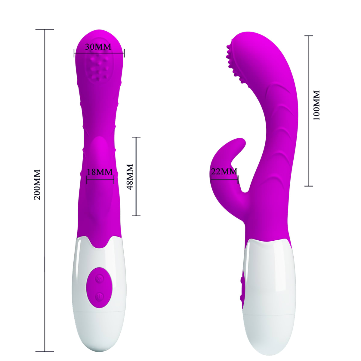 Vibrador Rabbit Arthur con estimulador Punto G3