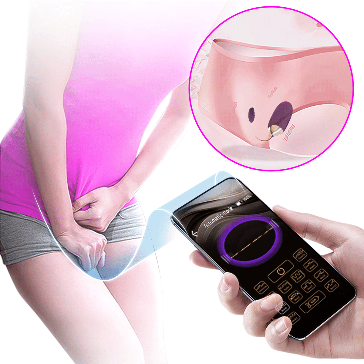 Vibrador con App Abnner Violeta - Recargable2