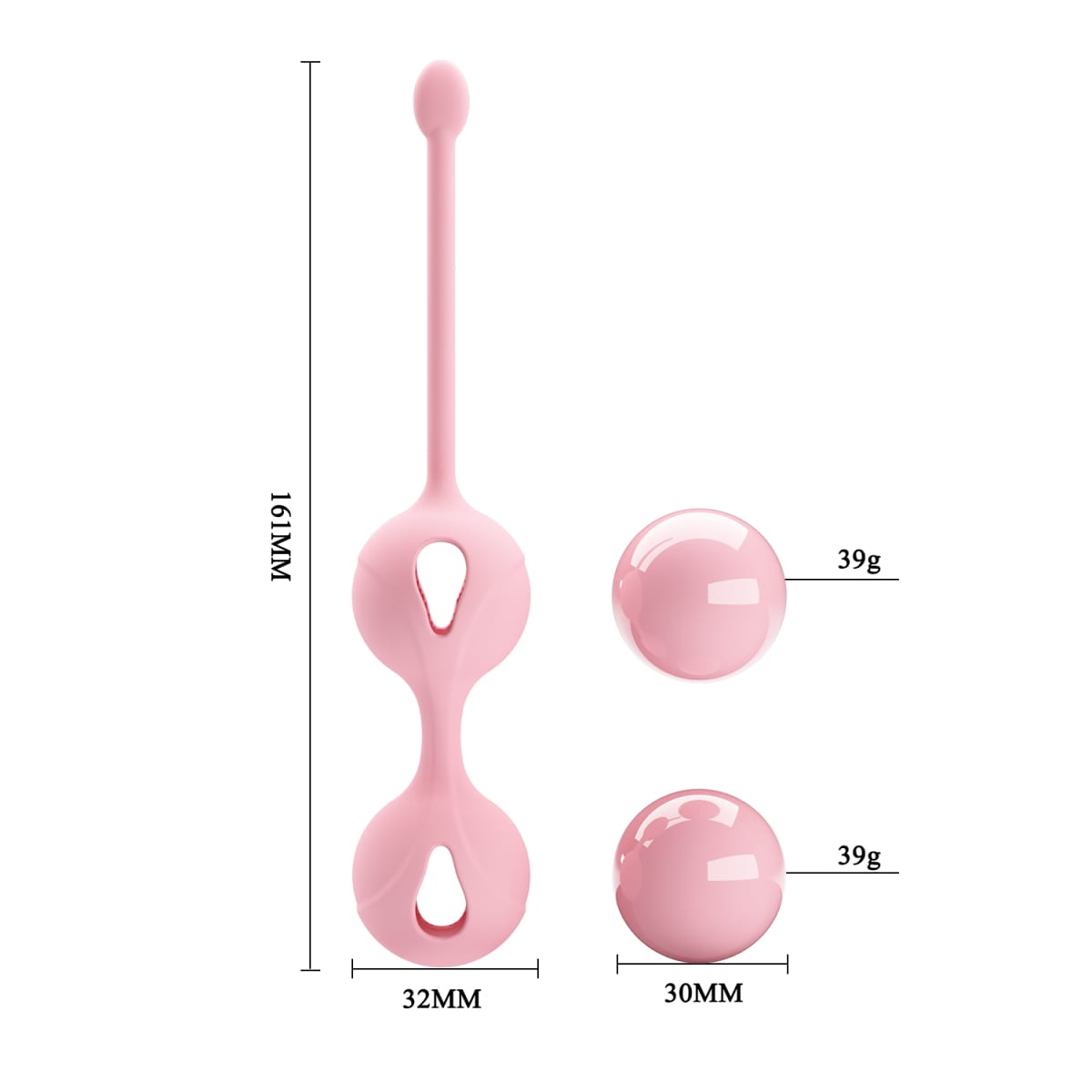Bolas chinas Tingten Up II rosado3