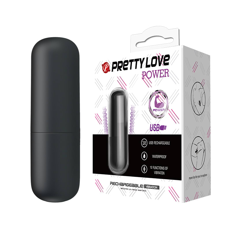 Vibrador bala Power negro - Recargable1