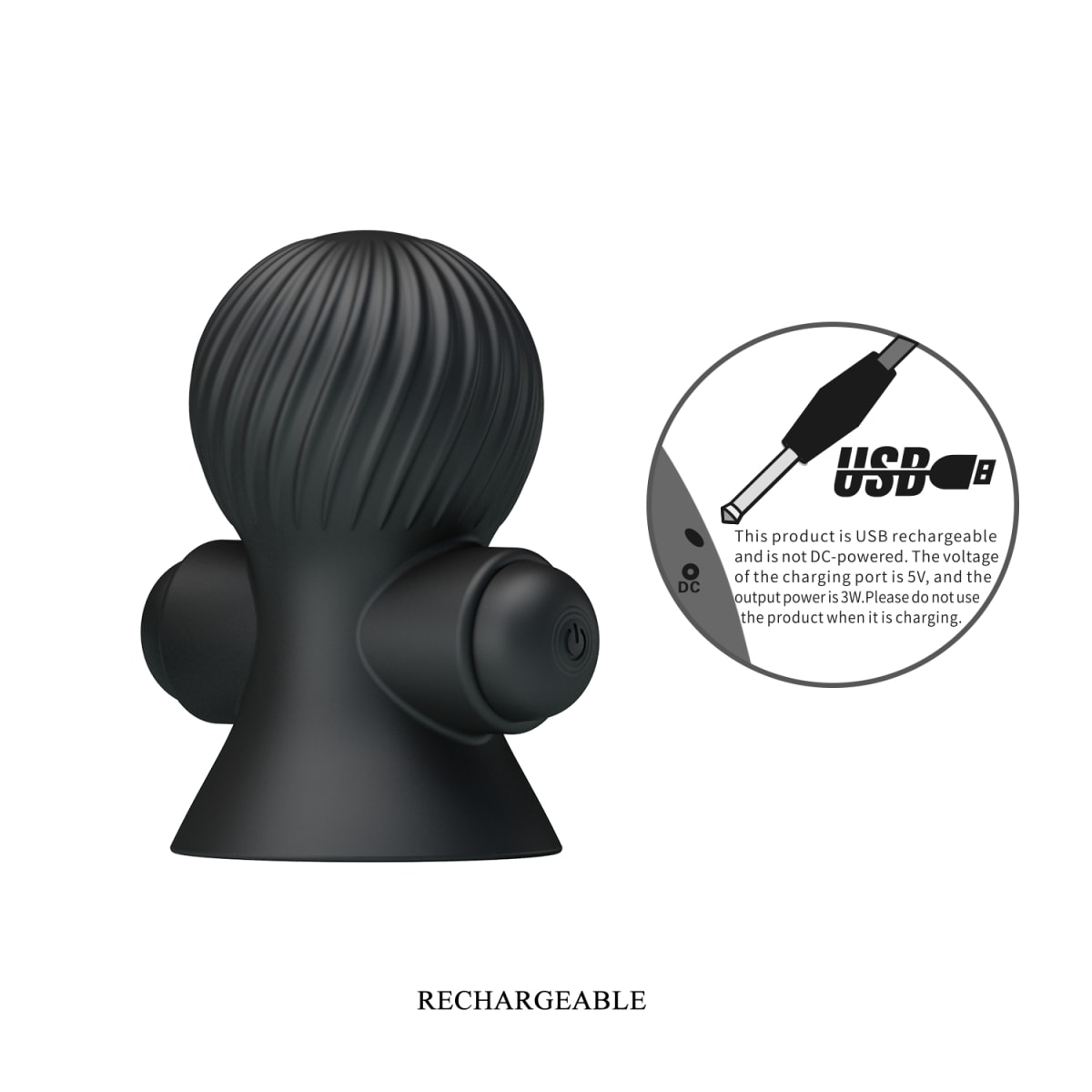 Vibrador potente para pezones recargable6