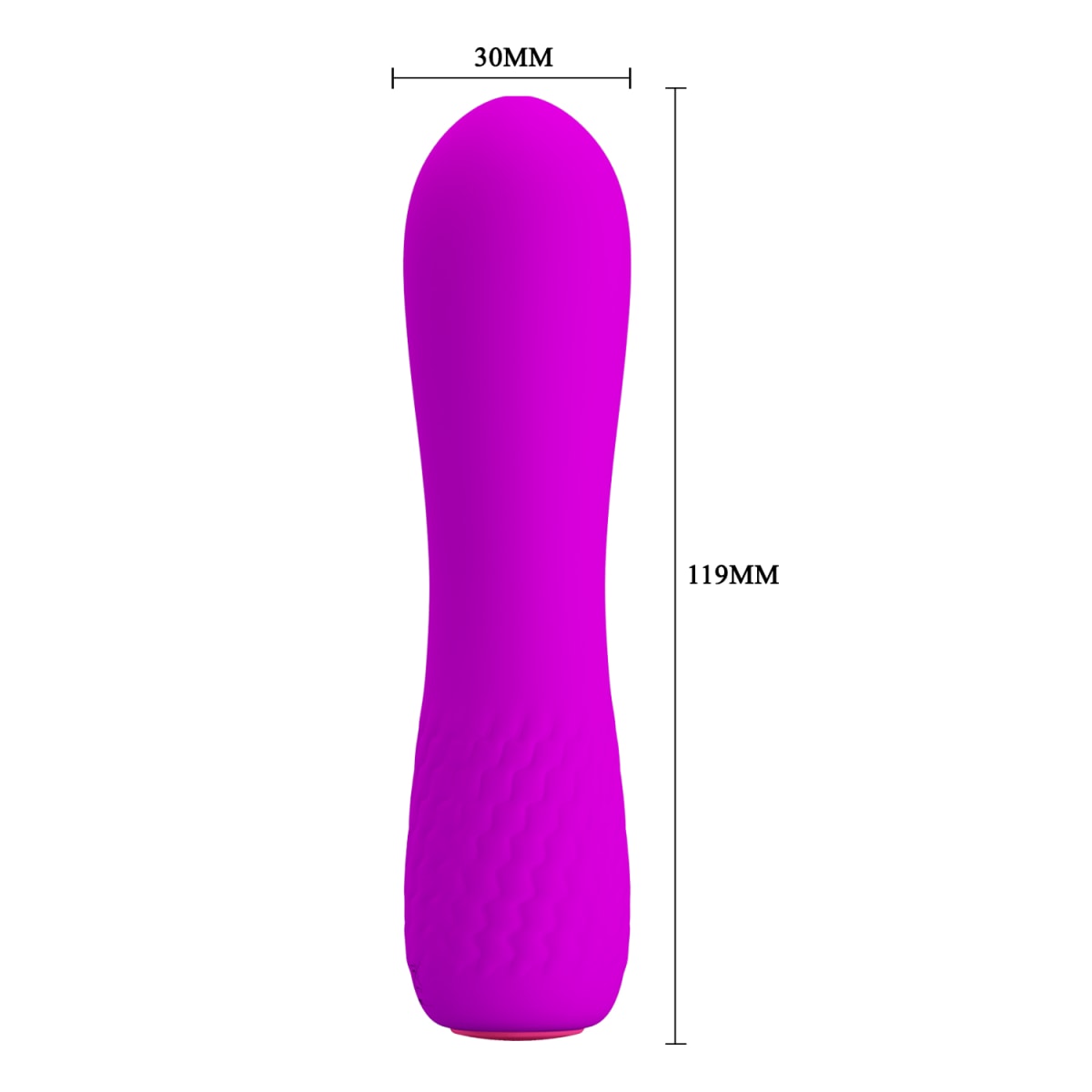 Vibrador bala Elfin morado - Recargable3