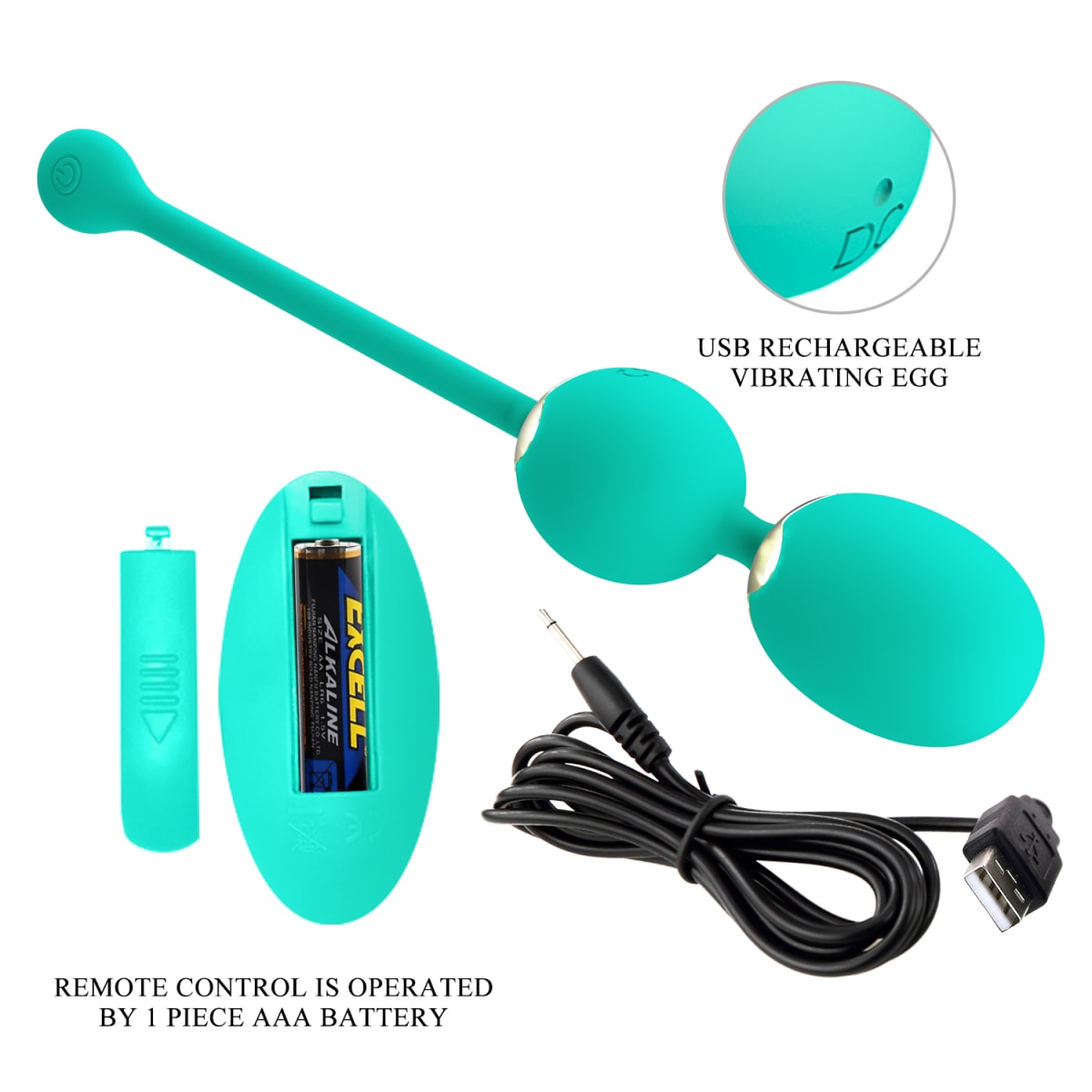 Bolas vibratorias Willie Verde - Recargable4