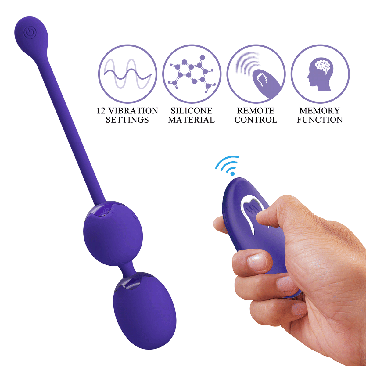Bolas vibratorias Willie Azul - Recargable1