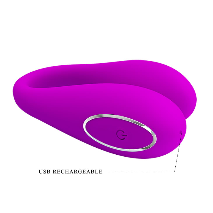 Vibrador de parejas con App August morado - Recargable3