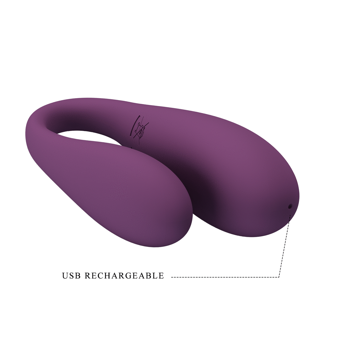Vibrador de parejas con App August negro - Recargable3