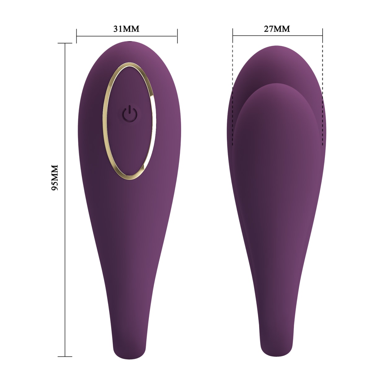 Vibrador de parejas con App August Violeta - Recargable4