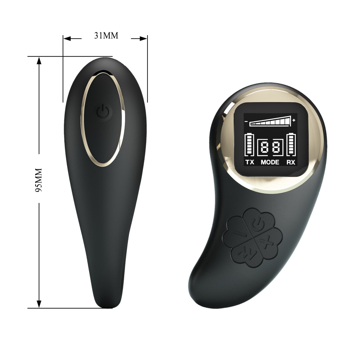 Vibrador con control Led Nathan - Recargable5