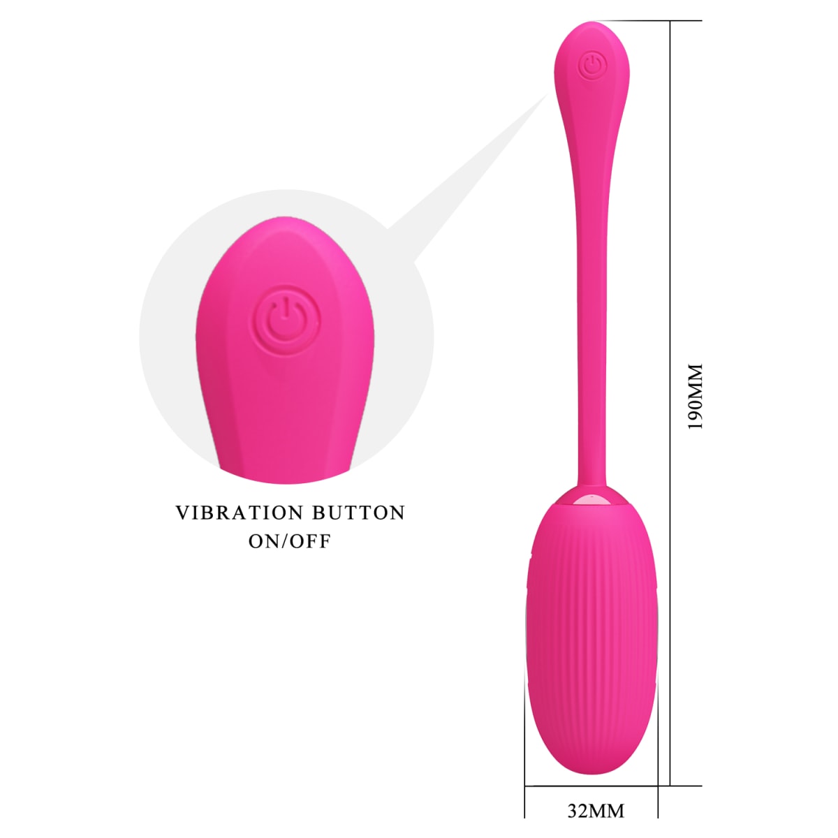 Vibrador con APP Doreen Magenta - Recargable3