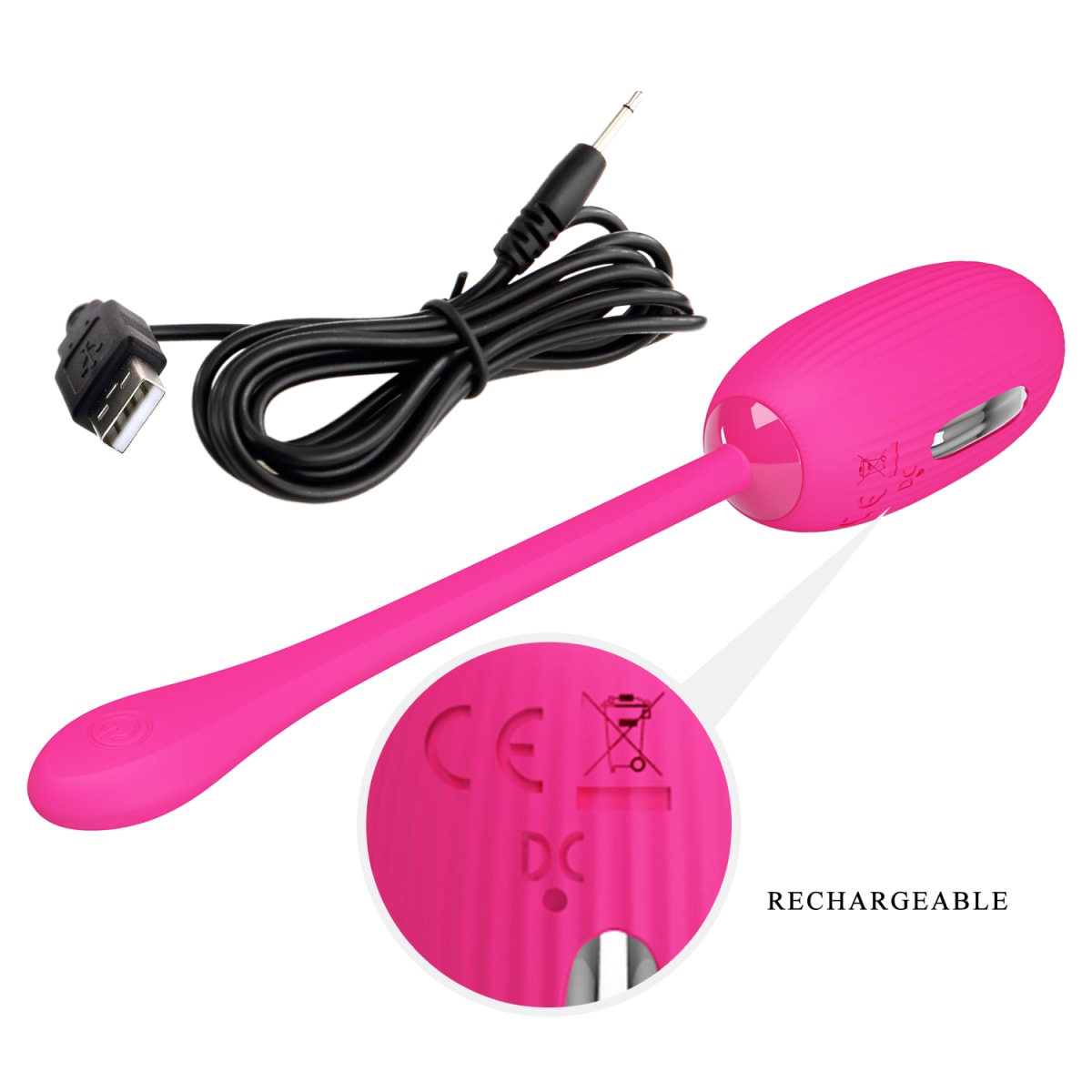 Vibrador con APP Doreen Magenta - Recargable4