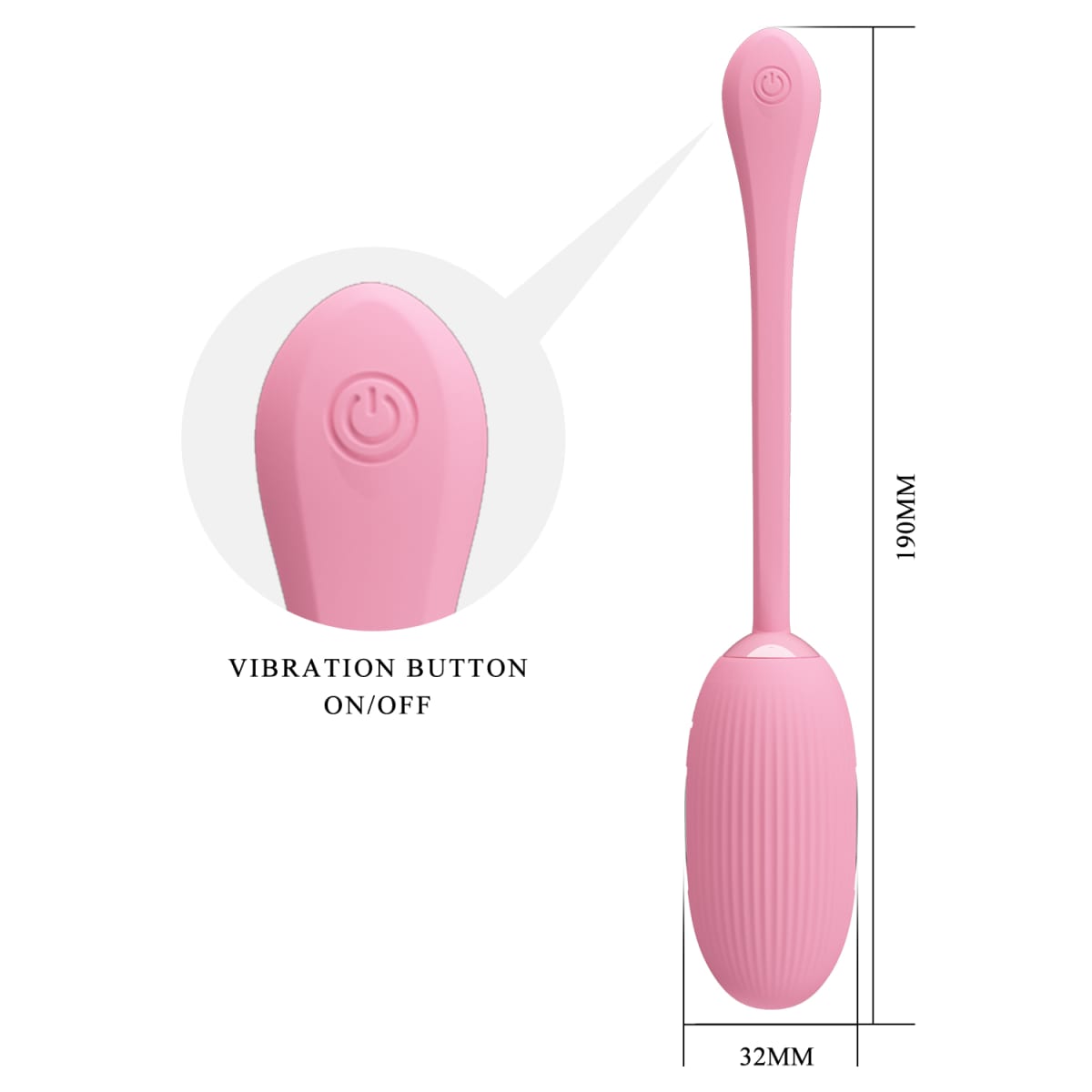 Vibrador con APP Doreen Rosado - Recargable3