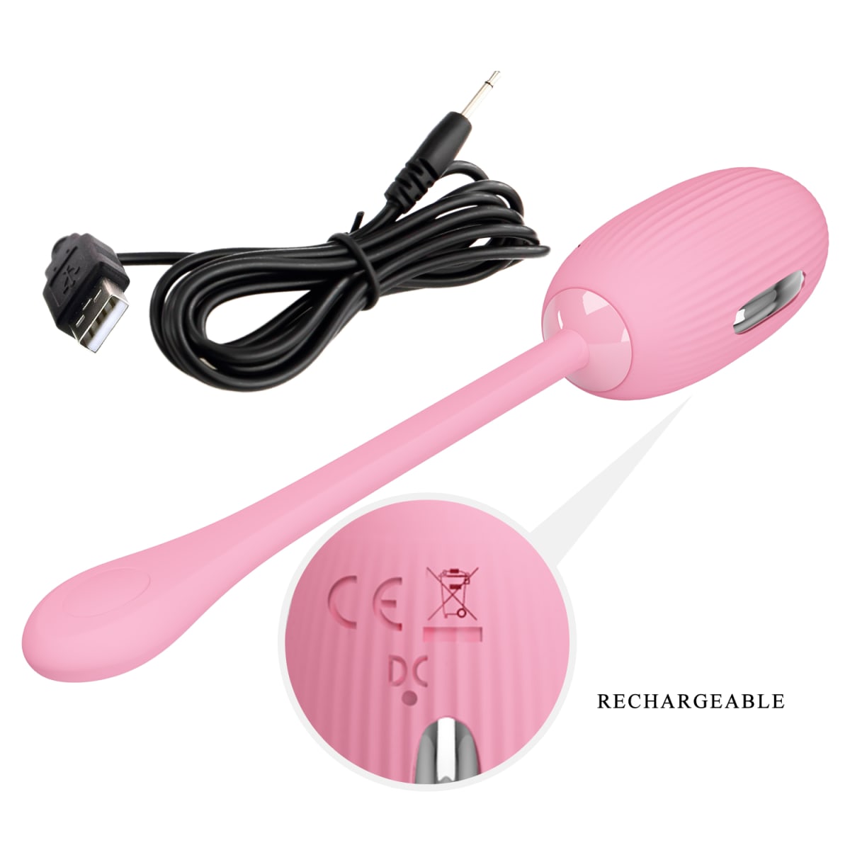 Vibrador con APP Doreen Rosado - Recargable4