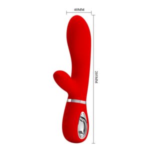 Vibrador Rabbit Thomas Rojo - Recargable3