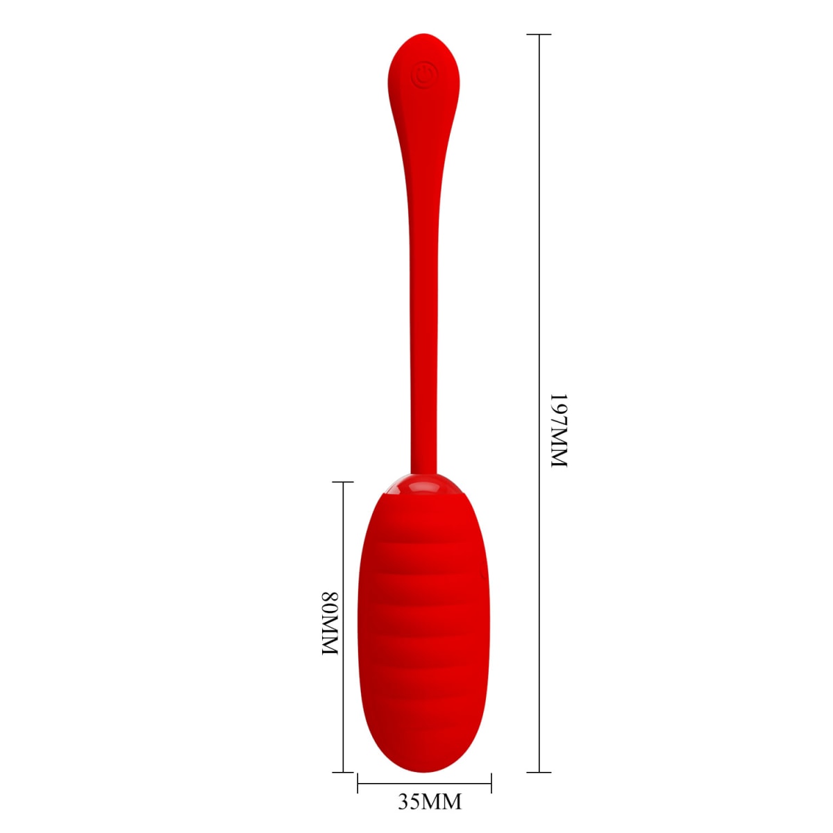 Vibrador huevo Kirk Rojo - Recargable3
