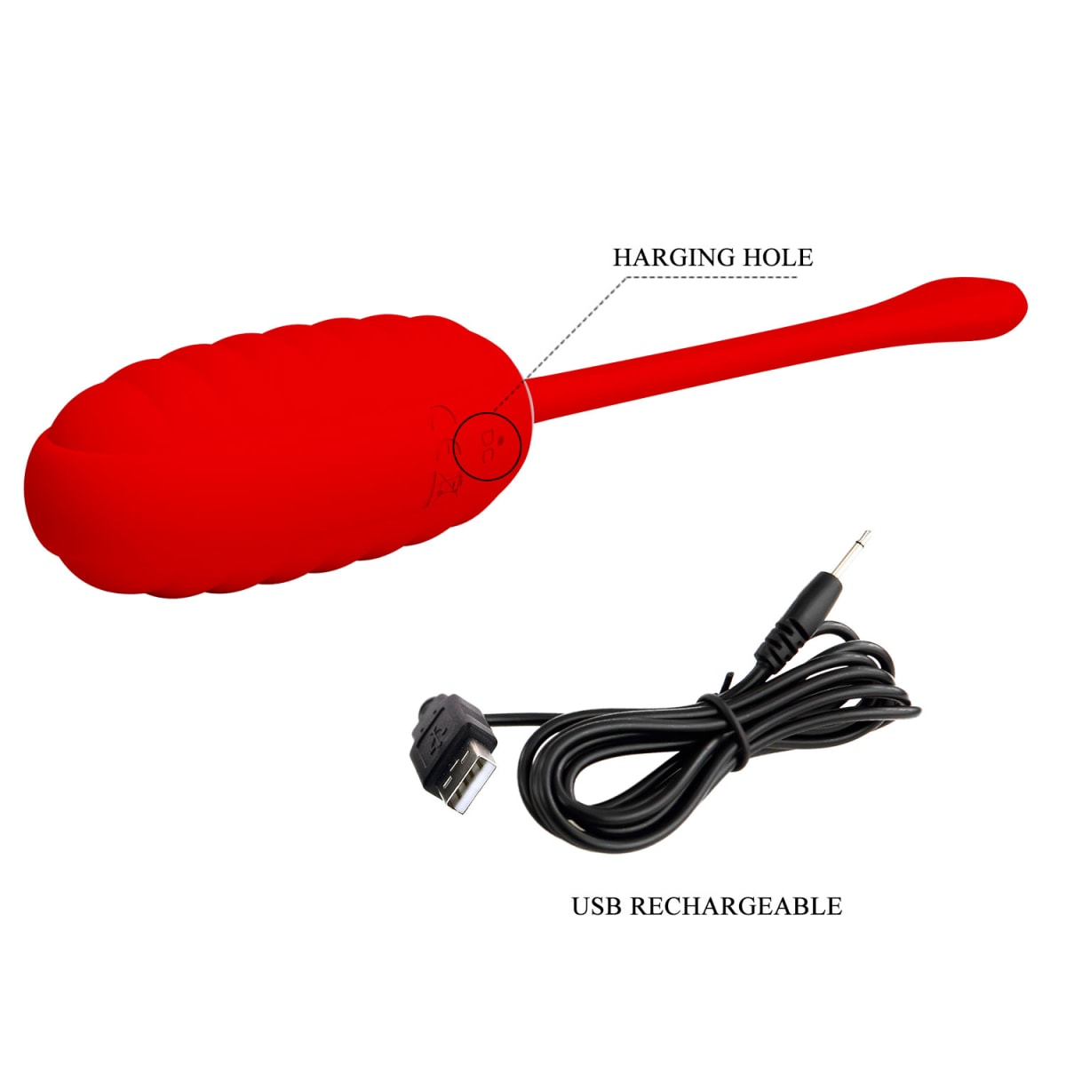 Vibrador huevo Kirk Rojo - Recargable4