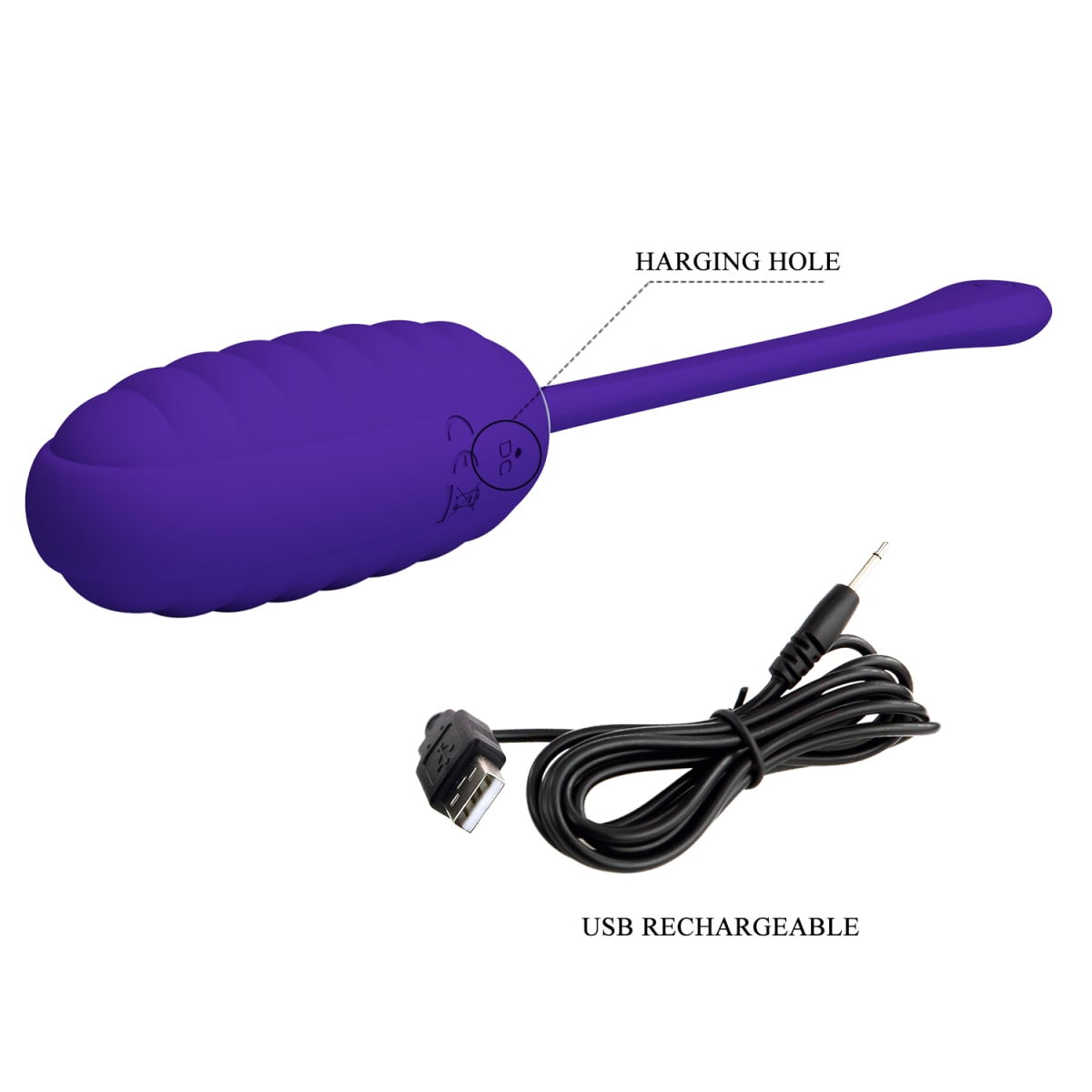 Vibrador huevo Kirk Azul - Recargable4