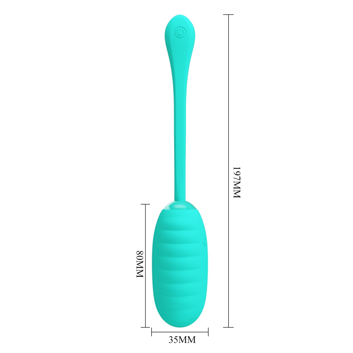 Vibrador huevo Kirk Cyan - Recargable3