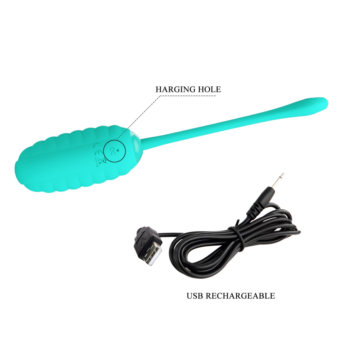 Vibrador huevo Kirk Cyan - Recargable4