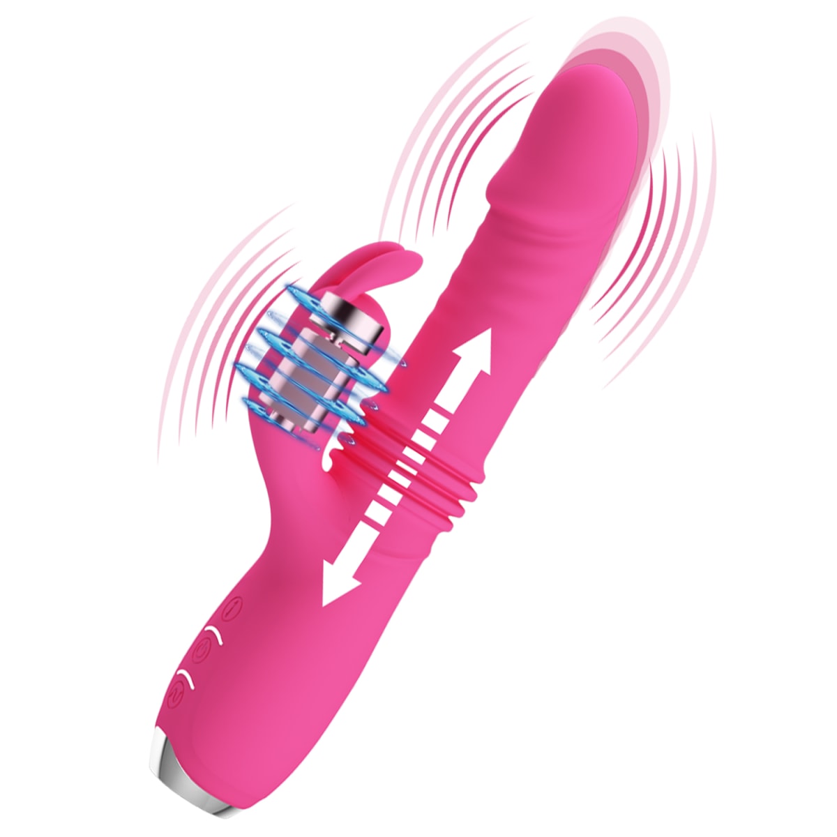 Vibrador Rabbit Retractil Dorothy magenta - Recargable1