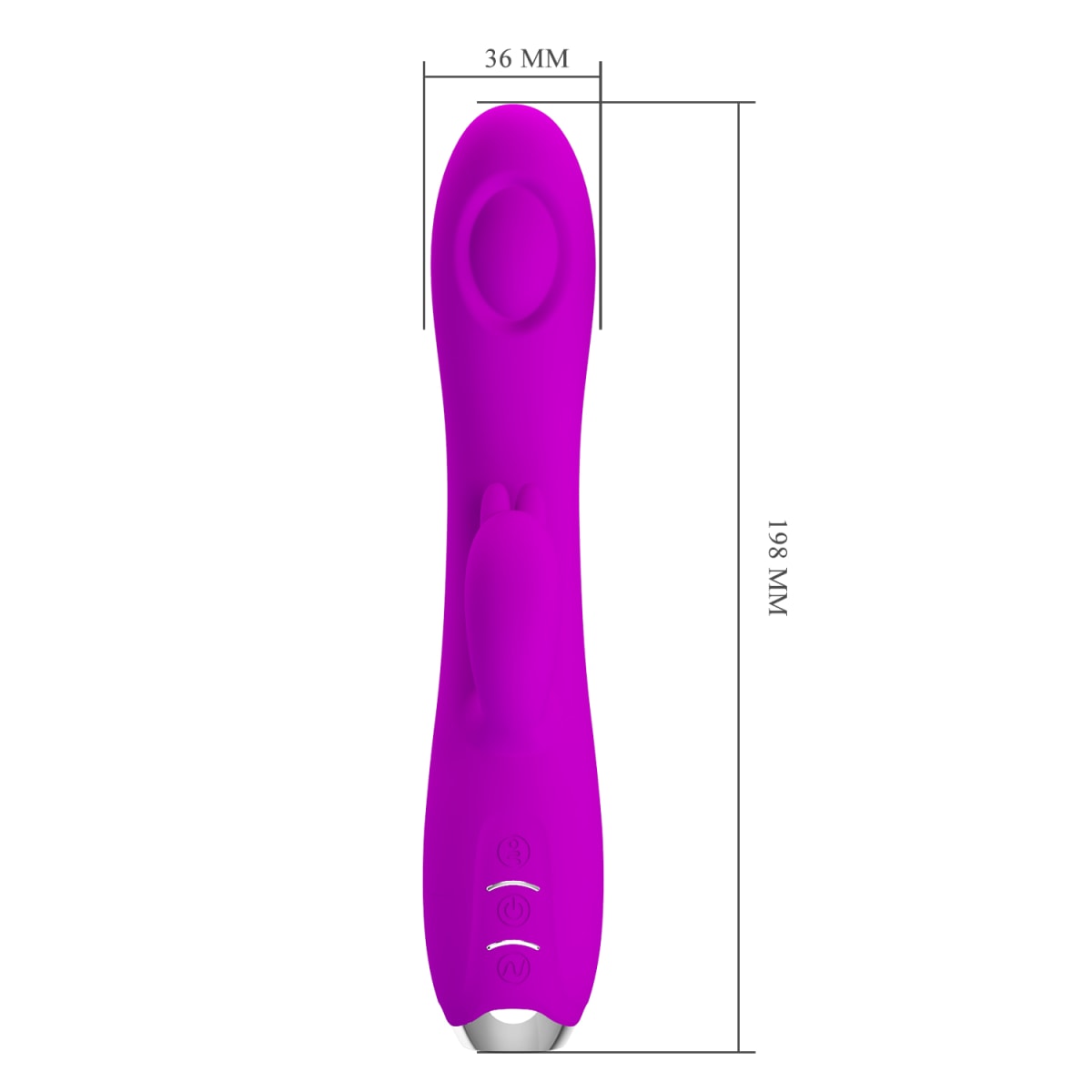 Vibrador Rabbit con Succionador Regina Morado - Recargable5
