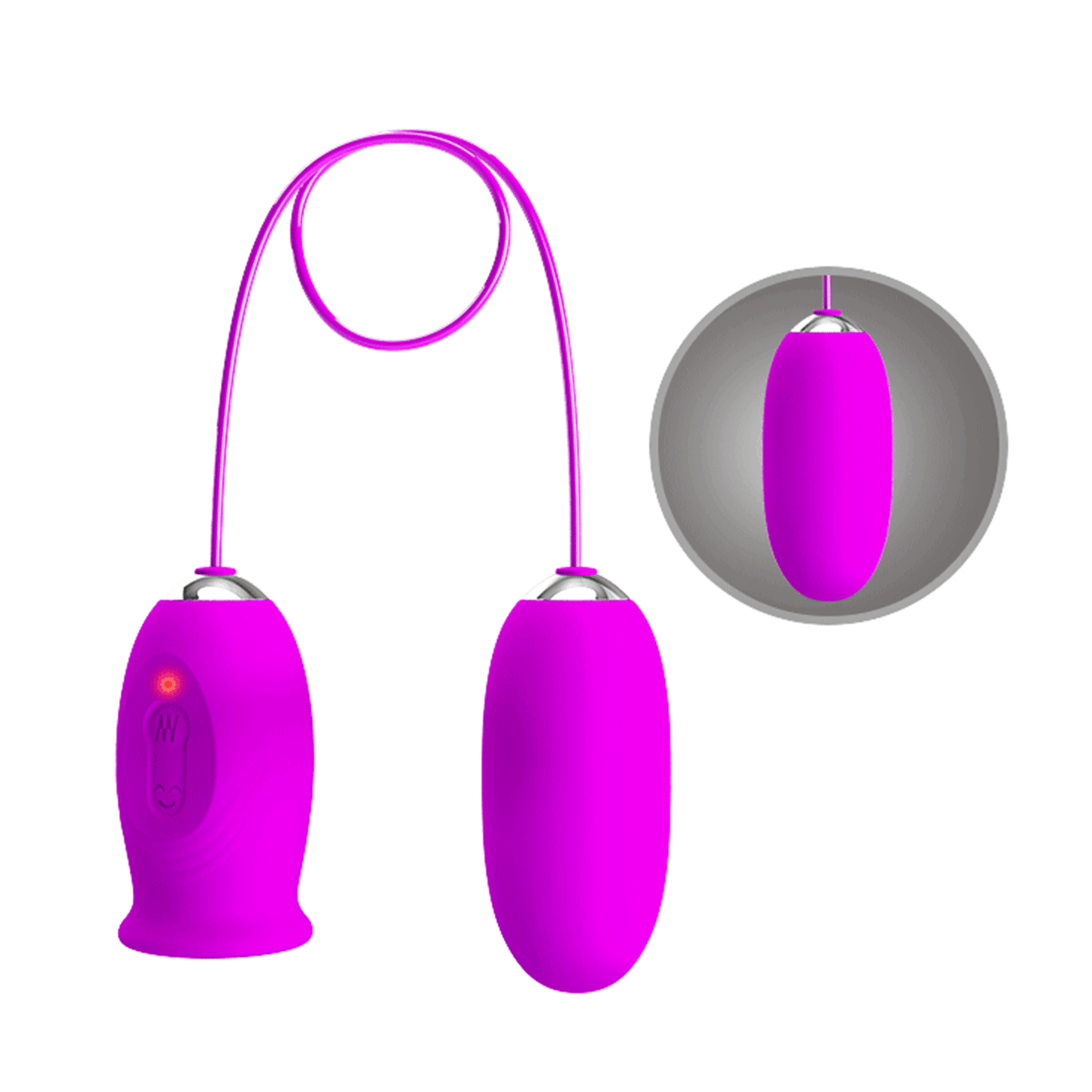 Vibrador doble Daisy morado - Recargable3