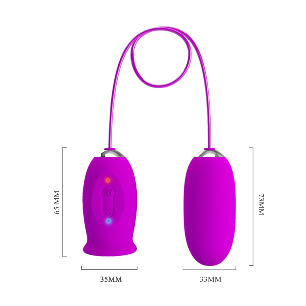 Vibrador doble Daisy morado - Recargable4