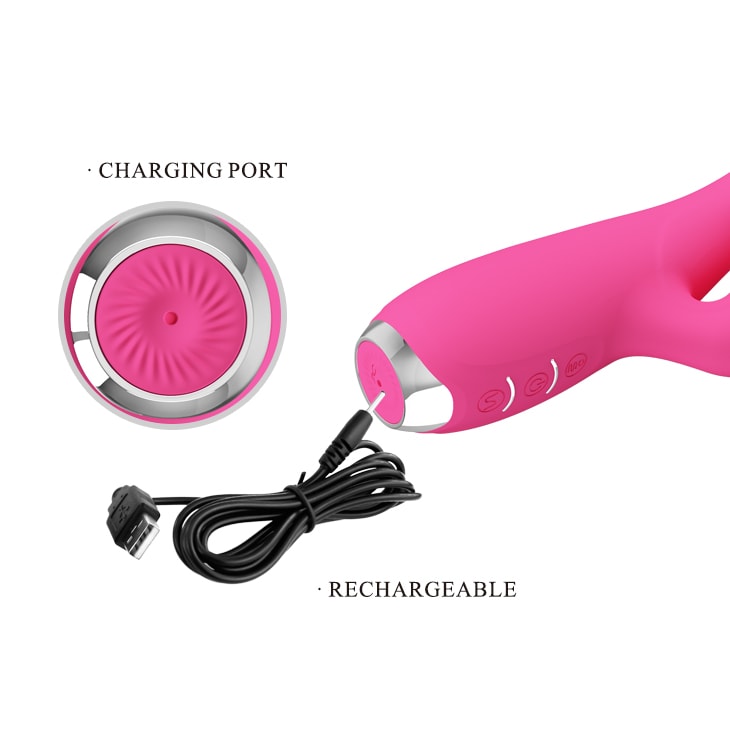 Vibrador Rabbit Gloria recargable Rosado7