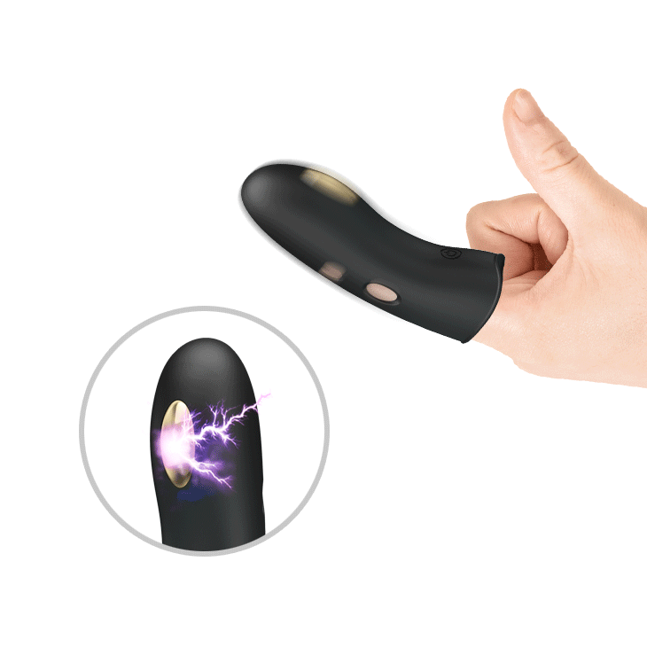 Vibrador para dedo con electroestimulación - Recargable2