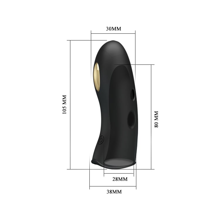 Vibrador para dedo con electroestimulación - Recargable3