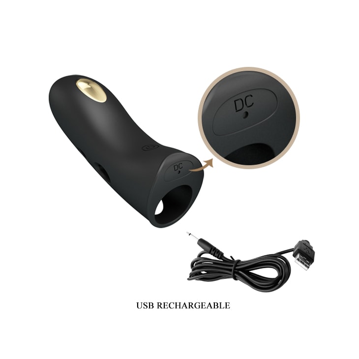 Vibrador para dedo con electroestimulación - Recargable4