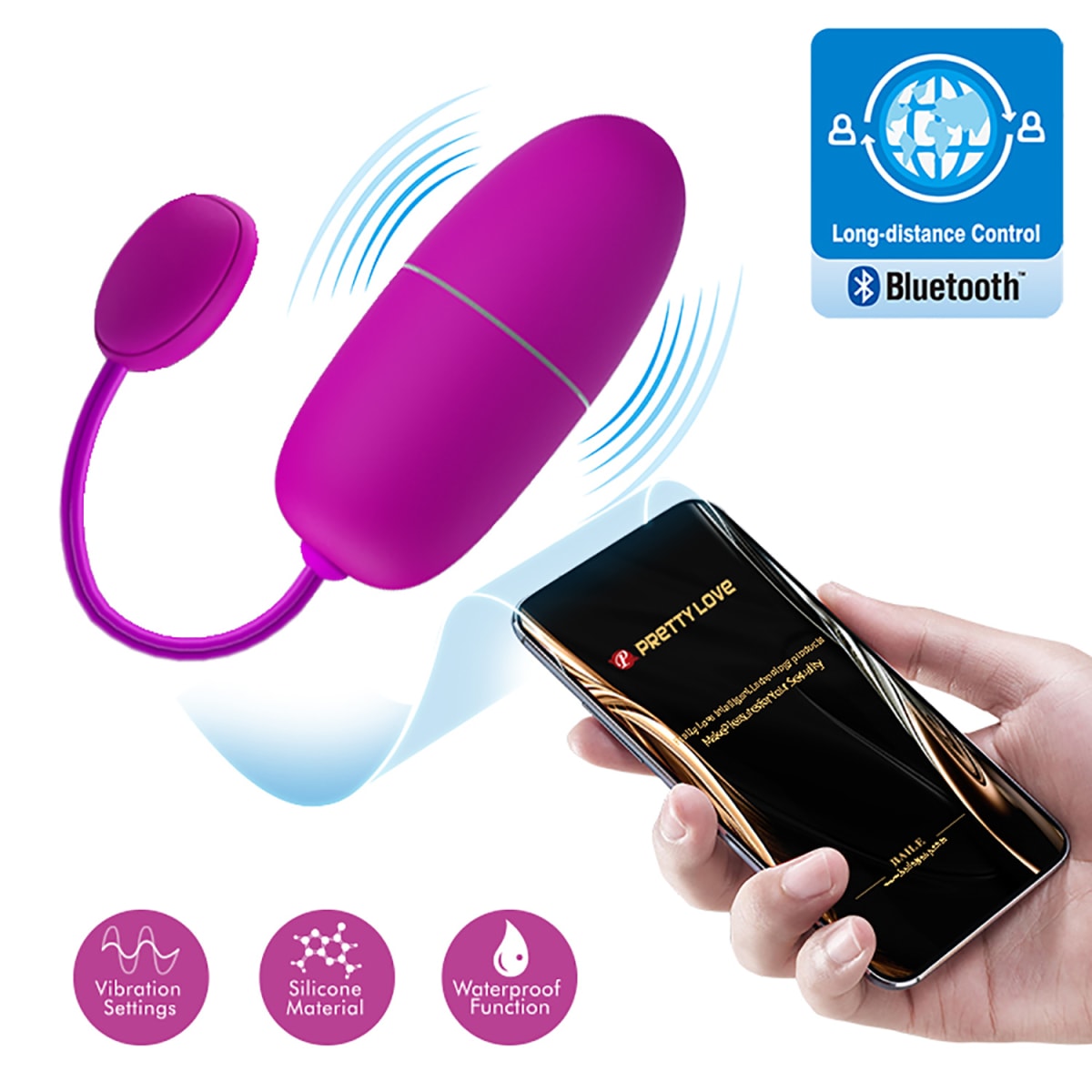 Vibrador huevo con App Nymph1