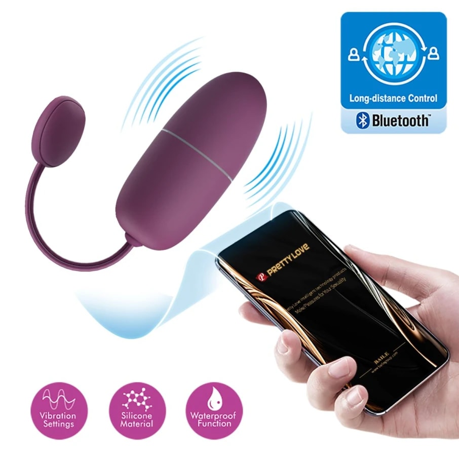 Vibrador huevo con App Nymph Violeta2