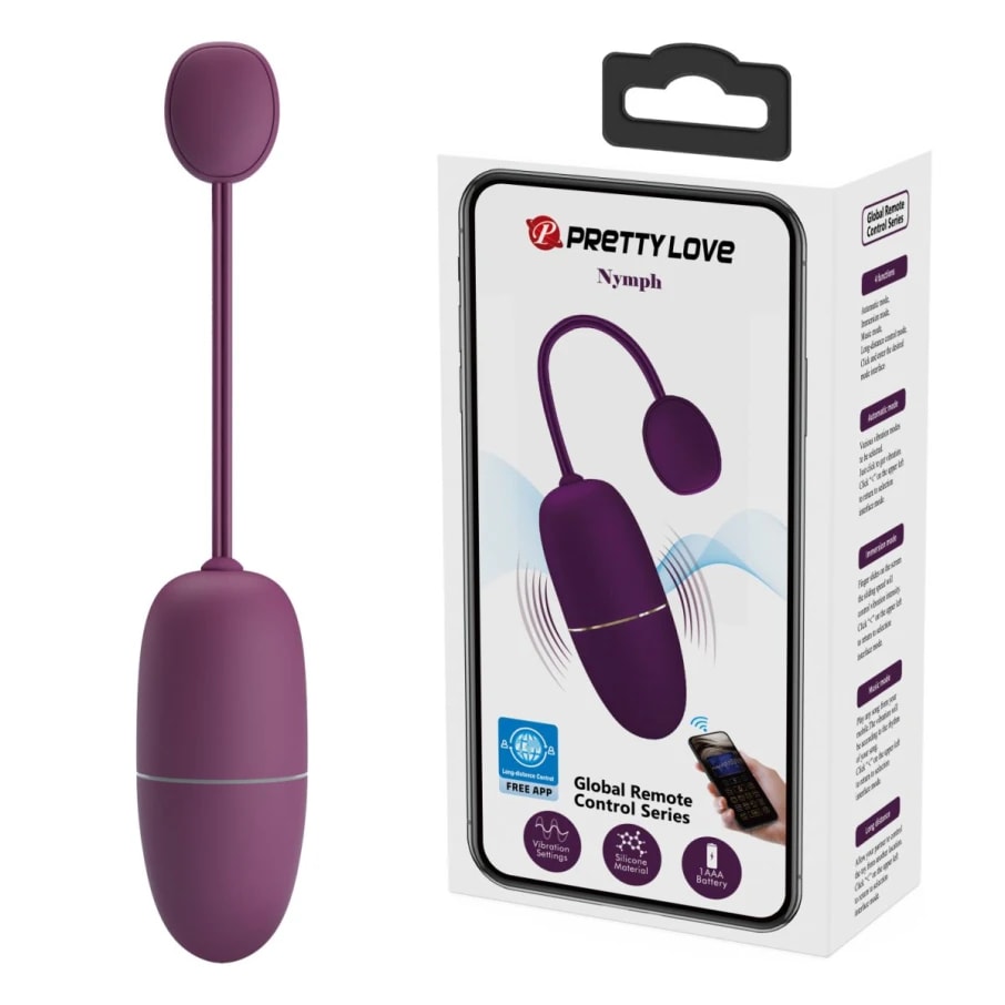 Vibrador huevo con App Nymph Violeta1