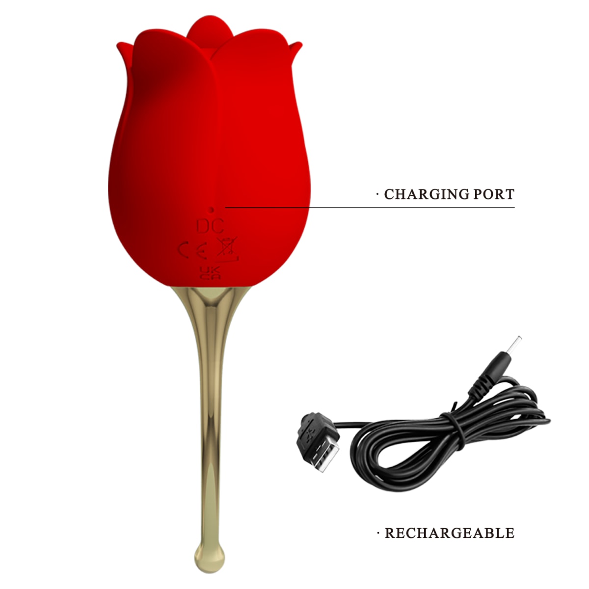 Vibrador para clítoris Rosalínd - Recargable3