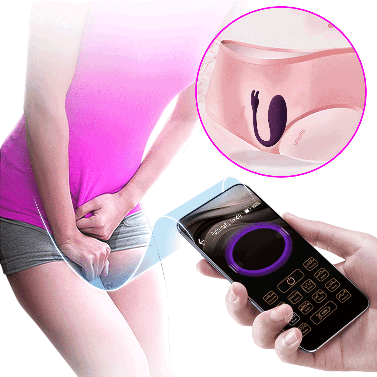 Vibrador con app Catalina recargable Dark2