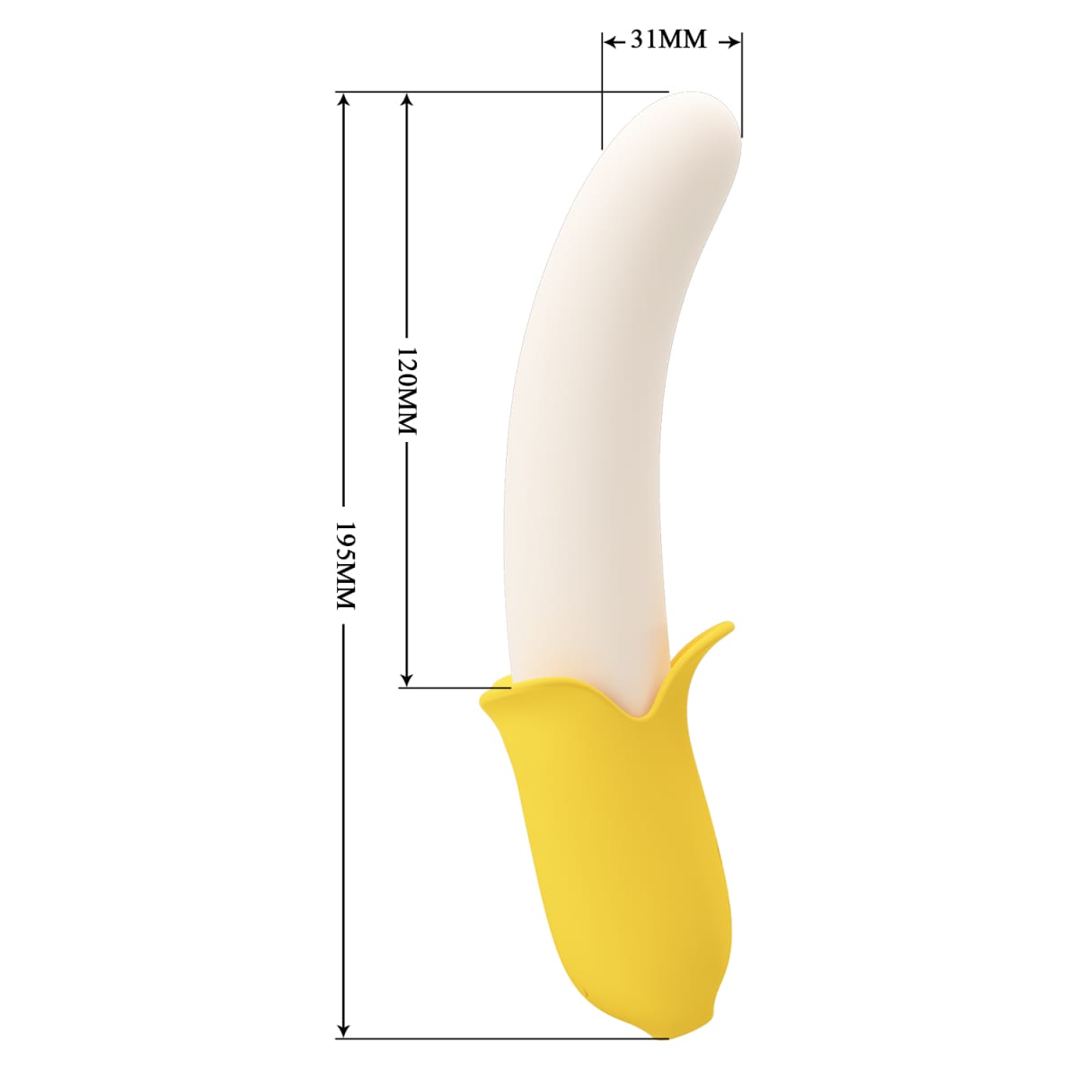 Vibrador retractil banana - Recargable4