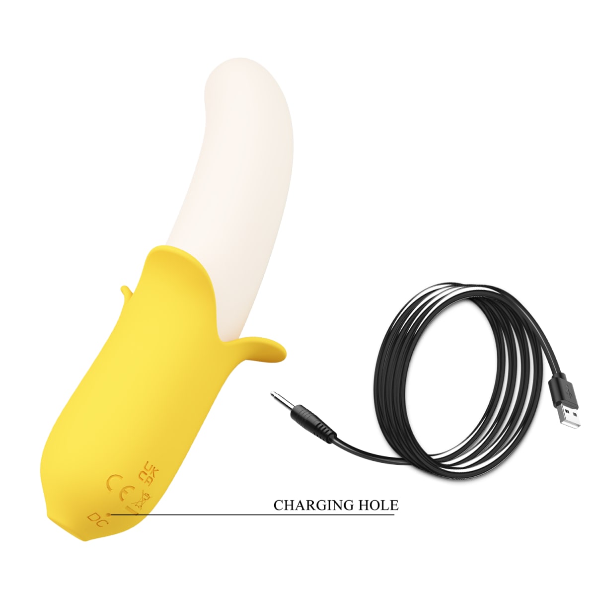 Vibrador retractil banana - Recargable5