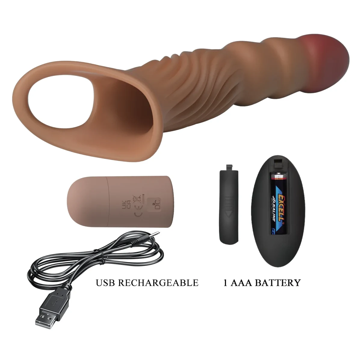 Funda vibradora con control y sujetador Leslie 24 cm4