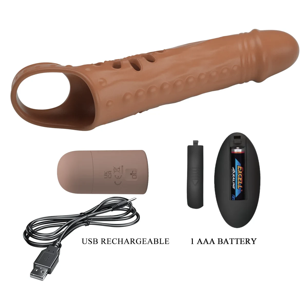 Funda vibradora con control y sujetador Qwanell3