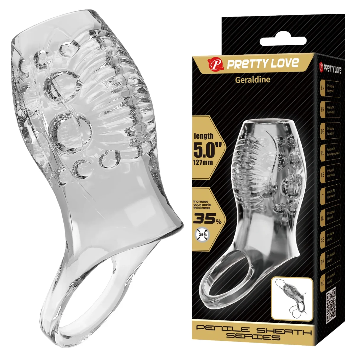 Funda con sujetador Geraldine transparente4